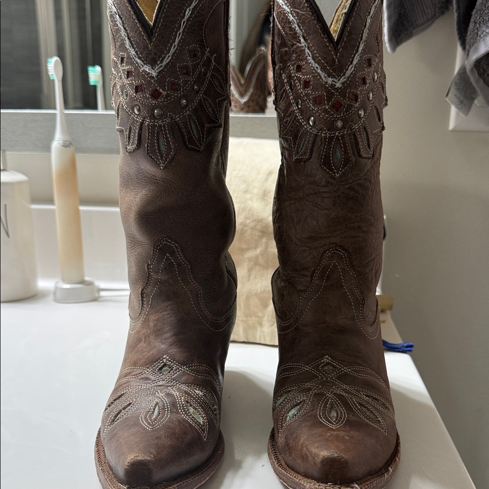 Tony Lama Brown Western Boots